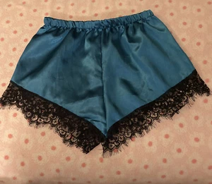 Bragas retro vintage de encaje francés verde secreto satinado sin cordones CHANTILLY #2 - Imagen 1 de 18