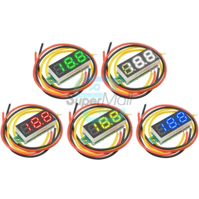 10PCS Mini DC0-100V 0.28Inch 3-Digital Voltmeter LED Voltage Panel Meter 3 Wire - Bild 1 von 4
