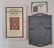 Williams Sonoma John Wright Cast Iron Traditional Gingerbread House Plaque Bake