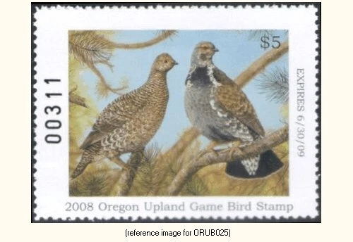 D2K Oregon Upland Bird 2008-9 $5 - Image 1 of 1