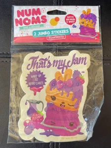 NEW Num Noms Jumbo Scratch & Sniff Stickers 2 In Pack Blueberry Scented - Picture 1 of 3