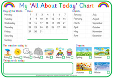 CHILDS KIDS ALL ABOUT TODAY DAILY PLANNER ORGANISER EYFS SEN REUSABLE
