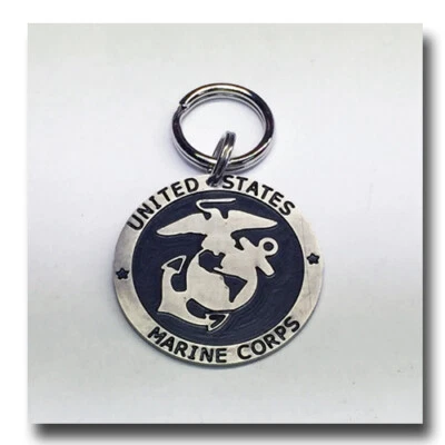 USMC Marine Corp Pet ID Dog Name Tag Free Engraving Semper Fi - Image 1 of 4