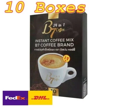 10 x B7 Café 24 en 1 Mezcla Control de Peso Extracto Premium Saludable Inmune Sin Azúcar Foto 1 de 4