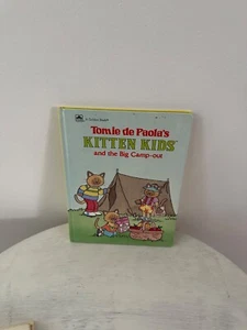 VINTAGE 1988 - TOMIE DE PAOLA KITTEN KIDS AND THE BIG CAMP-OUT CHILDREN'S BOOK - Picture 1 of 8