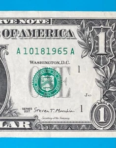 October 18, 1965 : A 10181965 A BIRTHDAY Note $1 One Dollar Bill - Picture 1 of 3