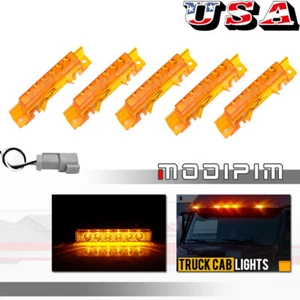 For 12V Trucks, Trailers, Tractor Yellow Cab Marker Roof Running Lamps Amber LED - Picture 1 of 12