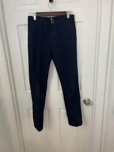 Place Boys Size 14 Navy Blue Chino 100% Cotton Adjustable Waist Pants - Picture 1 of 6