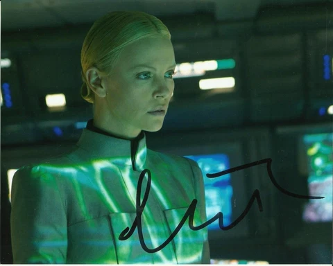 CHARLIZE THERON SIGNED PROMETHEUS PHOTO UACC REG 242 FILM AUTOGRAPHS (1) Cover