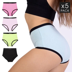 5-Pack Womens Full Brief Underwear Cotton High Waist Soft Comfort M L XL XXL 2XL - Picture 1 of 12