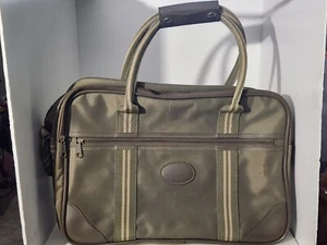 American Tourister Multi-Compartment Carry-On Canvas Olive Green Over Shoulder. - Picture 1 of 12