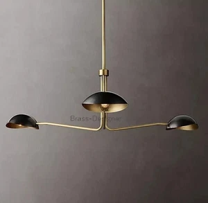 Stilnovo Mid Century Italian Chandelier Brass Sputnik Ceiling Light Lamp Fixture - Picture 1 of 4