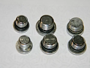 SECHS - 5/16 & 3/8 Vintage Hex Port Plug Atemregler erste Stufe Tauchen Tauchen #13 - Bild 1 von 2