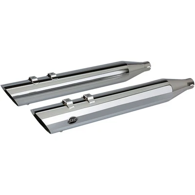 S&S Cycle Slash Cut Mufflers - Chrome 550-0691 - Image 1 of 3