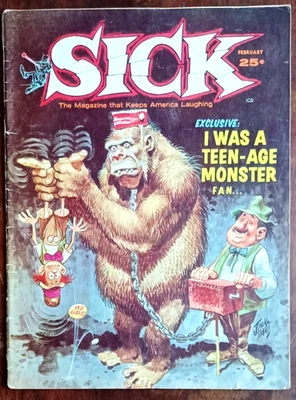 Sick Magazine February 1965 MONSTER FAN Ex Cond Q5 Foto 1 de 2