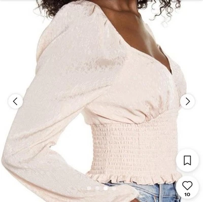 Blusa Top Leith Rosa Cintura Calada Talla S Lechera Hada Salir Romántica Foto 1 de 4