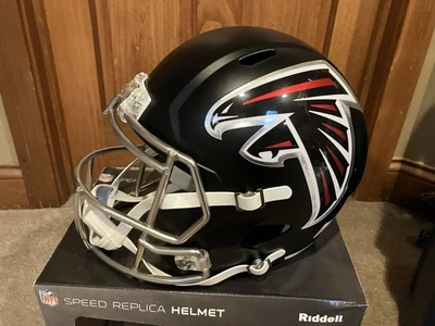 ATLANTA FALCONS FULL SIZE SPEED NFL RÉPLICA CAPACETE DE FUTEBOL EDIÇÃO ARDÓSIA LE - Imagem 1 de 4