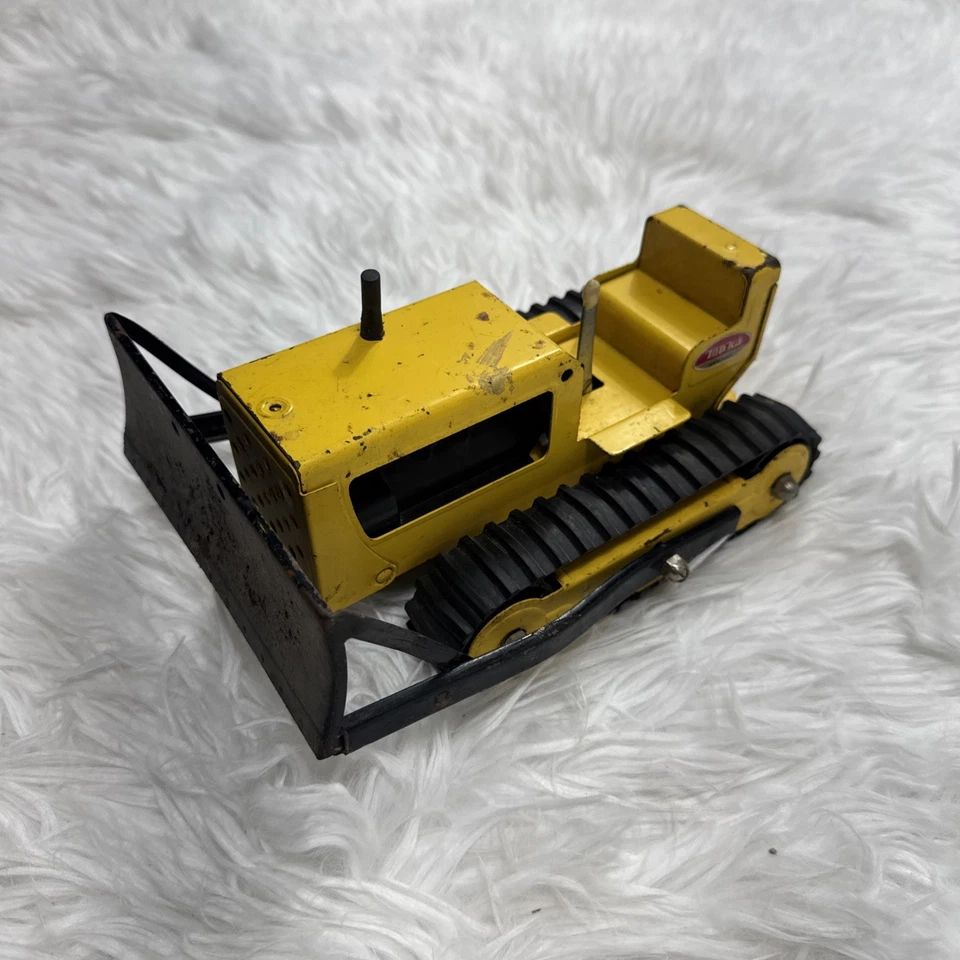 Bulldozer Tonka vintage años 60 acero prensado juguete de construcción 9” Foto 1 de 4