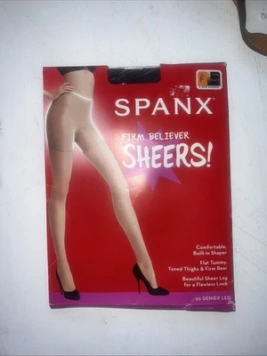 Medias transparentes Spanx Firm Believer, pantimedias talla F NEGRAS moldeadoras Foto 1 de 3