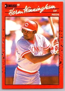 1990 Donruss Herm Winningham Cincinnati Reds #478 - Picture 1 of 2