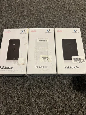 Ubiquiti PoE Adapter Lot Set Of 3 24V 48V 0.3 A 0.5A US Version, CIB - Tested - Image 1 of 4