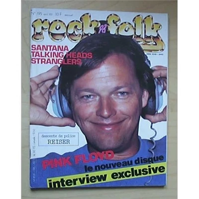 PINK FLOYD ROCK AND FOLK MAGAZINE APRIL 1983 DAVE GILMOUR COLOUR COVER FRENCH - Image 1 of 2