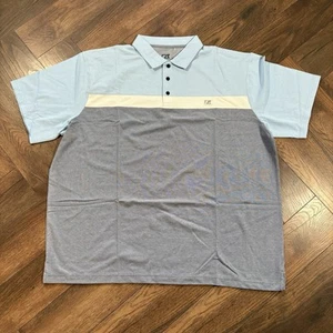 Cutter & Buck Contrast Stripe Drytec Golf Polo Shirt Light Grey Men’s Size 3XL - Picture 1 of 7