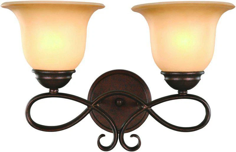 Lámpara de tocador Bennington antigua de bronce con 2 luces #163422 Foto 1 de 1