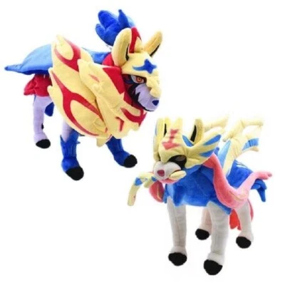 2Pcs Galar Region Zamazenta Shield & Zacian Sword Plush Stuffed Toys Soft Doll - Image 1 of 4