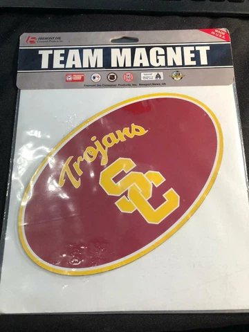 USC TROJANS Large Oval MAGNET 8" Magnetic Vinyl University Southern California Cover