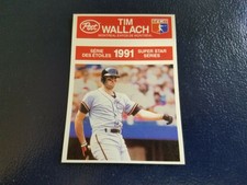 Tim Wallach Will Clark Giants 1991 Post Canada Series Miscut RARE Oddball