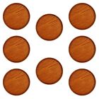 8 Pcs Wood Salad Plate Round Serving Tray Wooden Storage Food