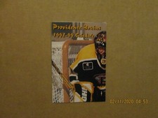 AHL Providence Bruins Vintage Circa 1998-99 Team Logo Hockey Pocket Schedule