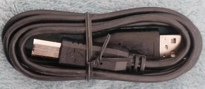 USB cable, USB A male to USB B male, Black, 1.2m - Image 1 of 3