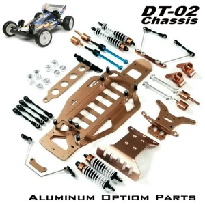 Kit de amortiguadores/parachoques/chasis/ruedas de piezas de aluminio/carbono para chasis Tamiya DT-02/DT-02T - Imagen 1 de 59