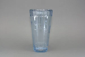 Grande vaso vintage Orrefors vetro arte blu inciso design uccellino circa 1960 ET - Foto 1 di 9