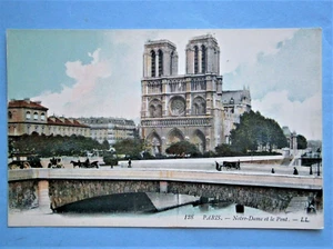 186. Postal de París Francia "NOtre Dame et le Pont" de principios de 1900 - Imagen 1 de 2