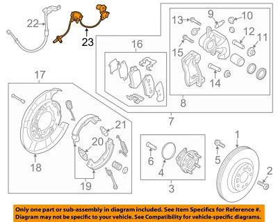 Sensor de velocidad trasero antibloqueo frenos ABS Genesis 2015 HYUNDAI OEM 59930B1000 Foto 1 de 2