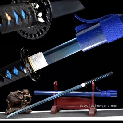 Mango Recto Japón Katana Ninja Espada Samurai Full Tang Manganeso Hoja de Acero Foto 1 de 4