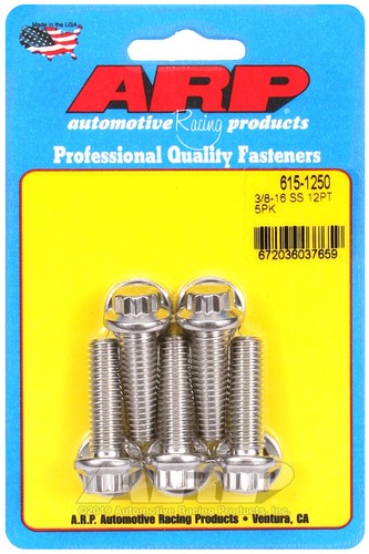 ARP 615-1250 Stainless Steel Bolt Kit - High-Strength 12-Point Fasteners