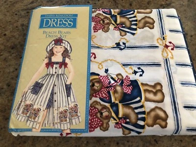 🌷DAISY KINGDOM - GIRLS BEACH BEAR FABRIC DRESS KIT - 7 YARDS FABRIC INCLUDED - Image 1 of 4
