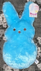 MARSHMALLOW SCENTED PEEPS PLUSH PILLOW EASTER BUNNY 15" - BLUE - Picture 1 of 3