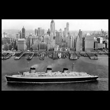 Photo B.002376 SS NORMANDIE CGT FRENCH LINE PAQUEBOT OCEAN LINER NEW YORK