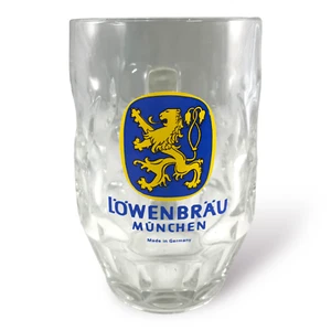Vintage LOWENBRAU Munchen (Made in Germany) 5.5" BEER Glass Mug - Picture 1 of 6