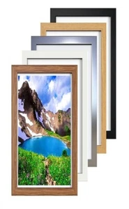 Photograph Frame Wood Unique Design Photo Poster Frame Picture Frame Oak White - Picture 1 of 6