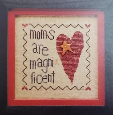 Heart In Hand Wee Mom Moms Are Magnificent Heart Mother Cross Stitch Pattern ONL - Image 1 of 4