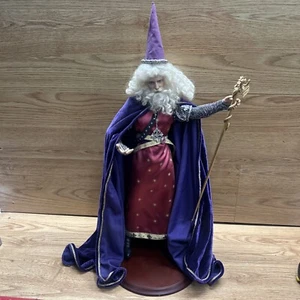 1999 FRANKLIN MINT MERLIN DOLL STANDS ALMOST 2 FEET TALL 23 1/2 - Picture 1 of 18