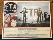F.T.A. 1972 Duque 11x14" political lobby card Jane Fonda Donald Sutherland