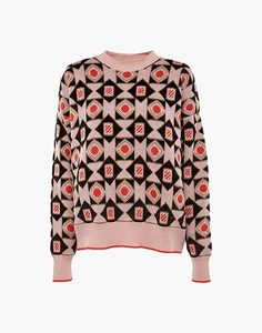 La Double J "Crew boy" sweater in rose/black size L/UK14 - Picture 1 of 11