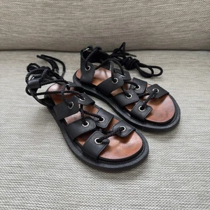 Women’s Dr Martens Jasmine Sandals - UK 4 EU 37 - Black Leather Flat Summer - Picture 1 of 8